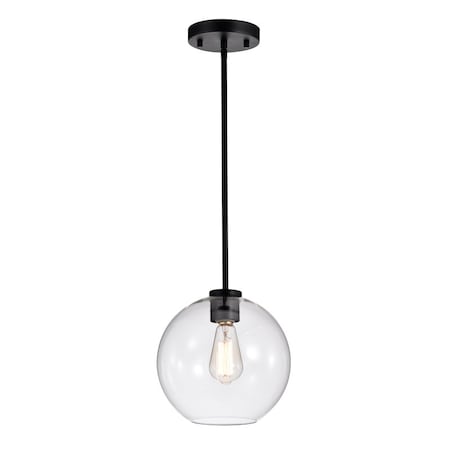 Sunpark LED Pendant Light Fixture, Adjustable Hanging length, Clear Glass Shade P607D-05-E26 (No Bulb)